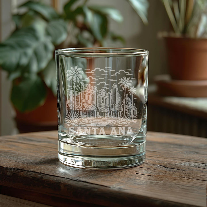 Santa Ana California Engraved Glass