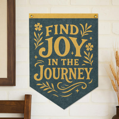 Joy In The Journey Felt Camp Flag