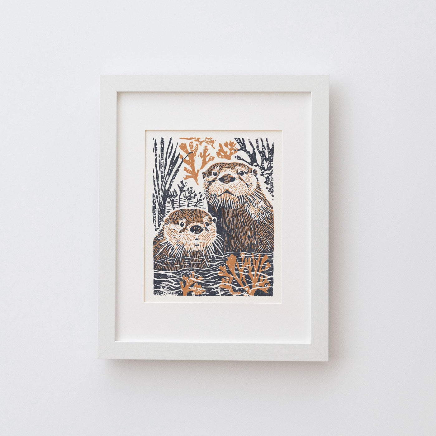 Otters Art Print