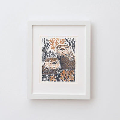 Otters Art Print