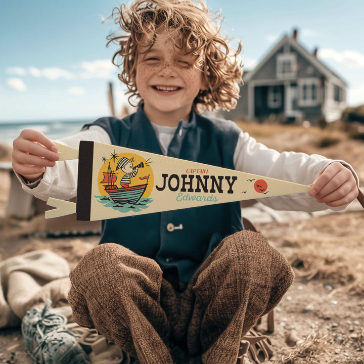 Custom Name Sign Felt Captain Pennant