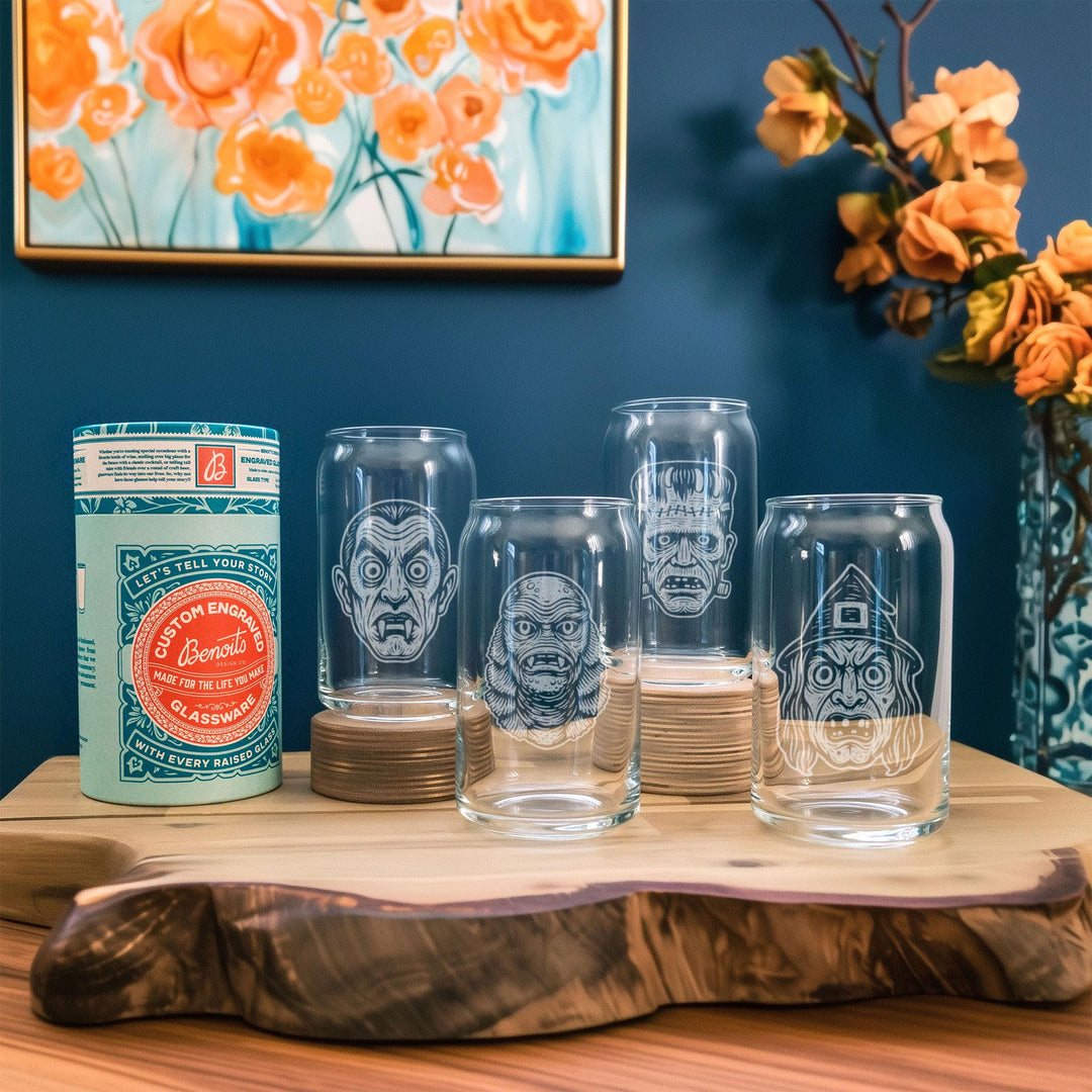 Classic Monsters Glasses (Set of 4)