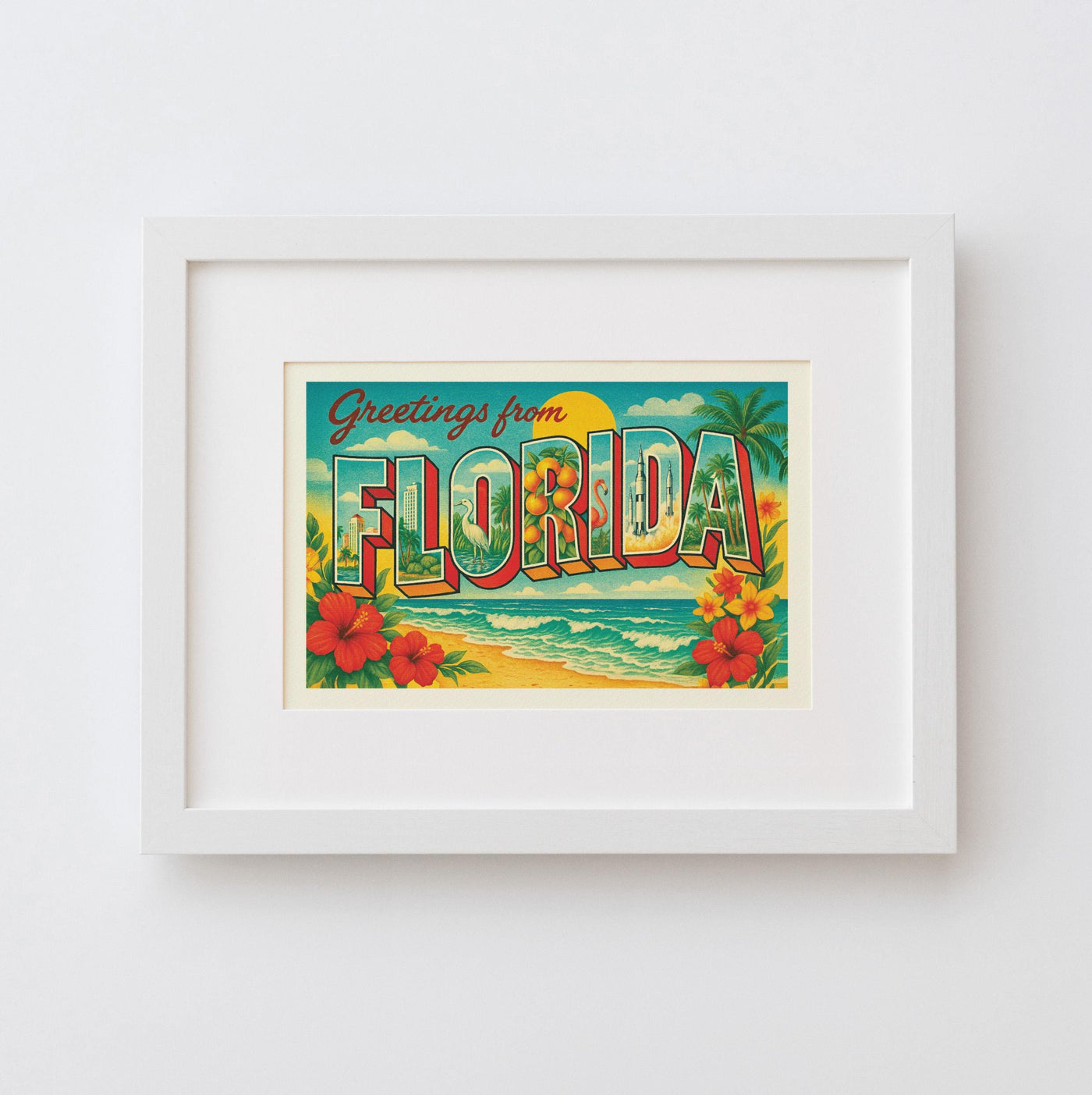Florida Postcard Art Print