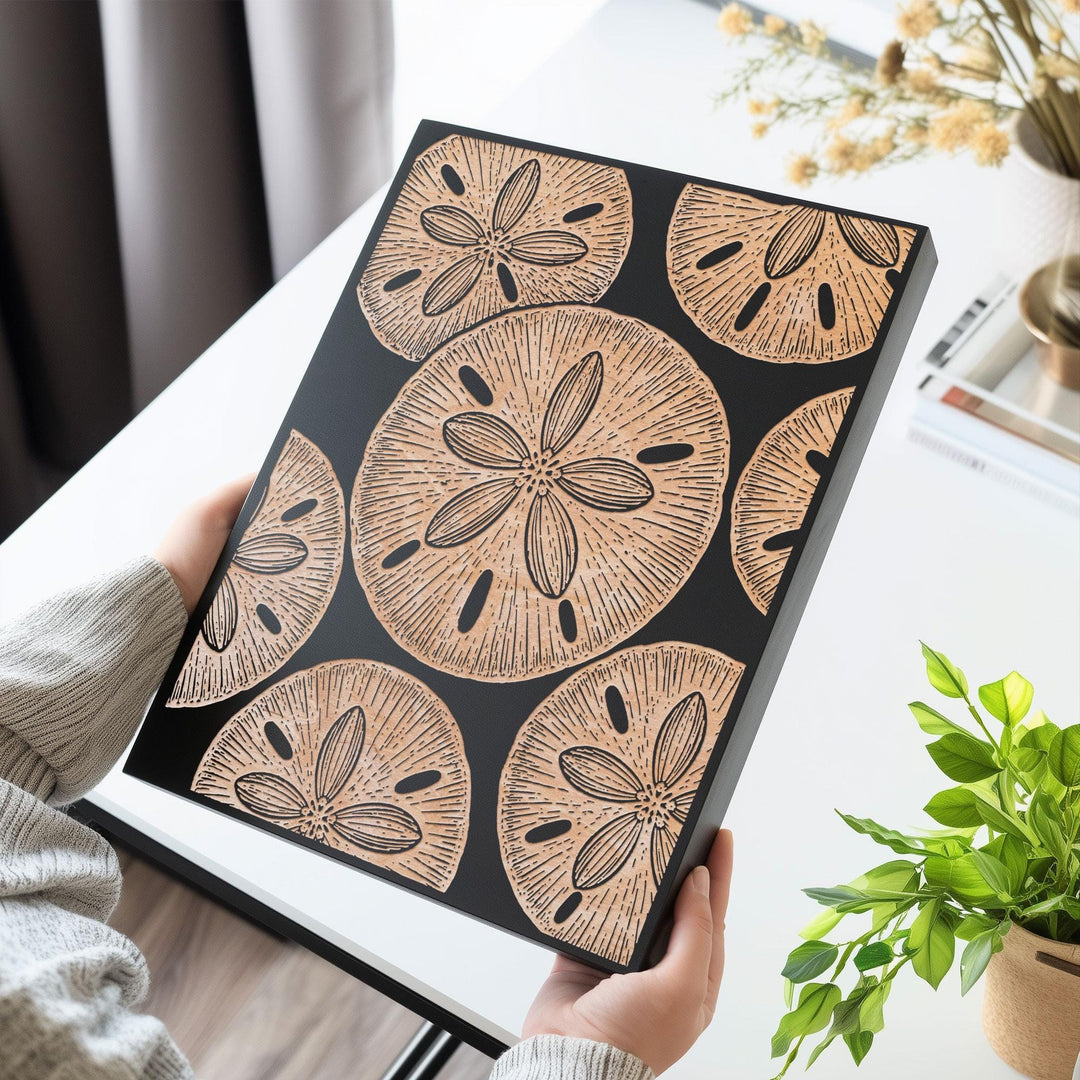 Sand Dollar Engraved Birch Art Panel