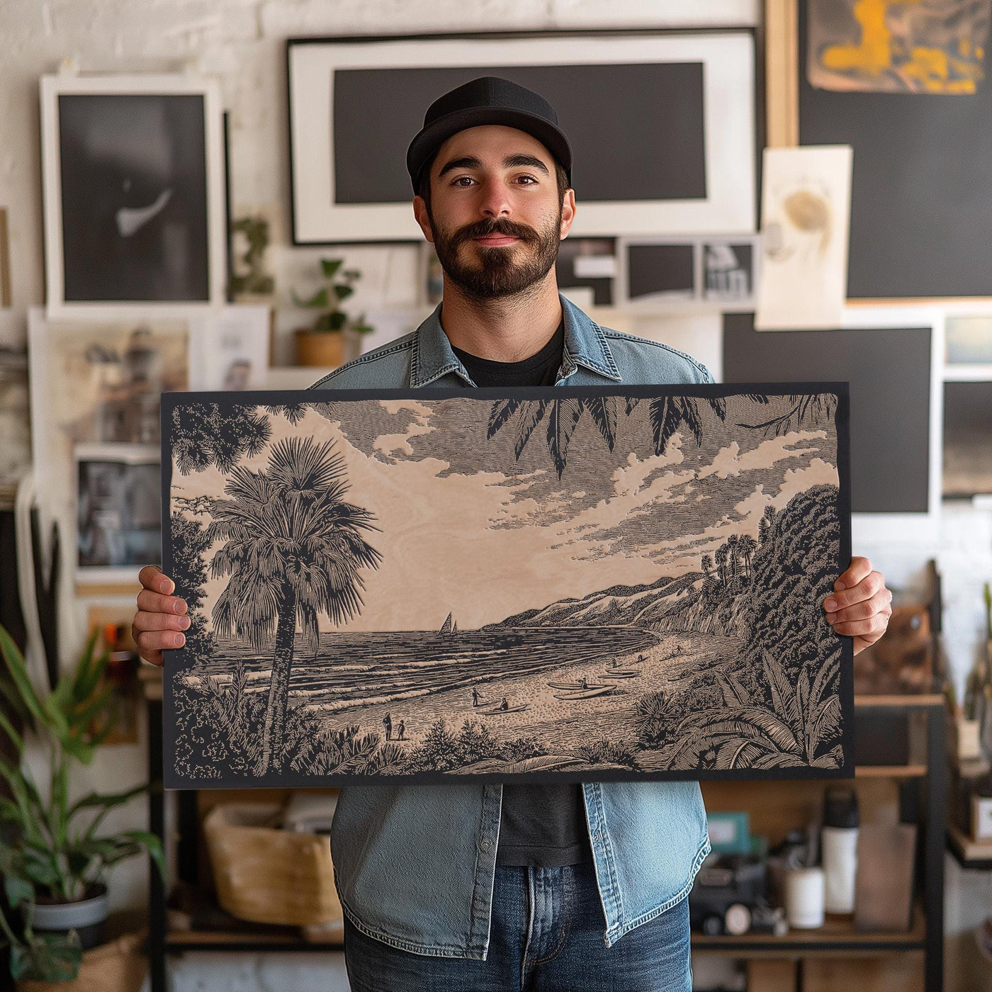 Surfing Beach Wall Art