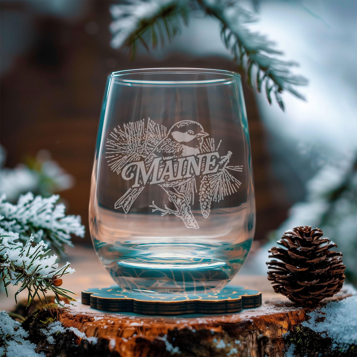 Maine State Bird Glasses