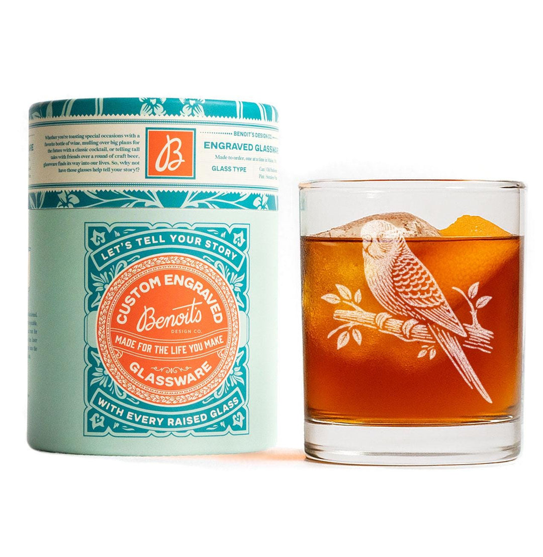 Budgie Bird Glass