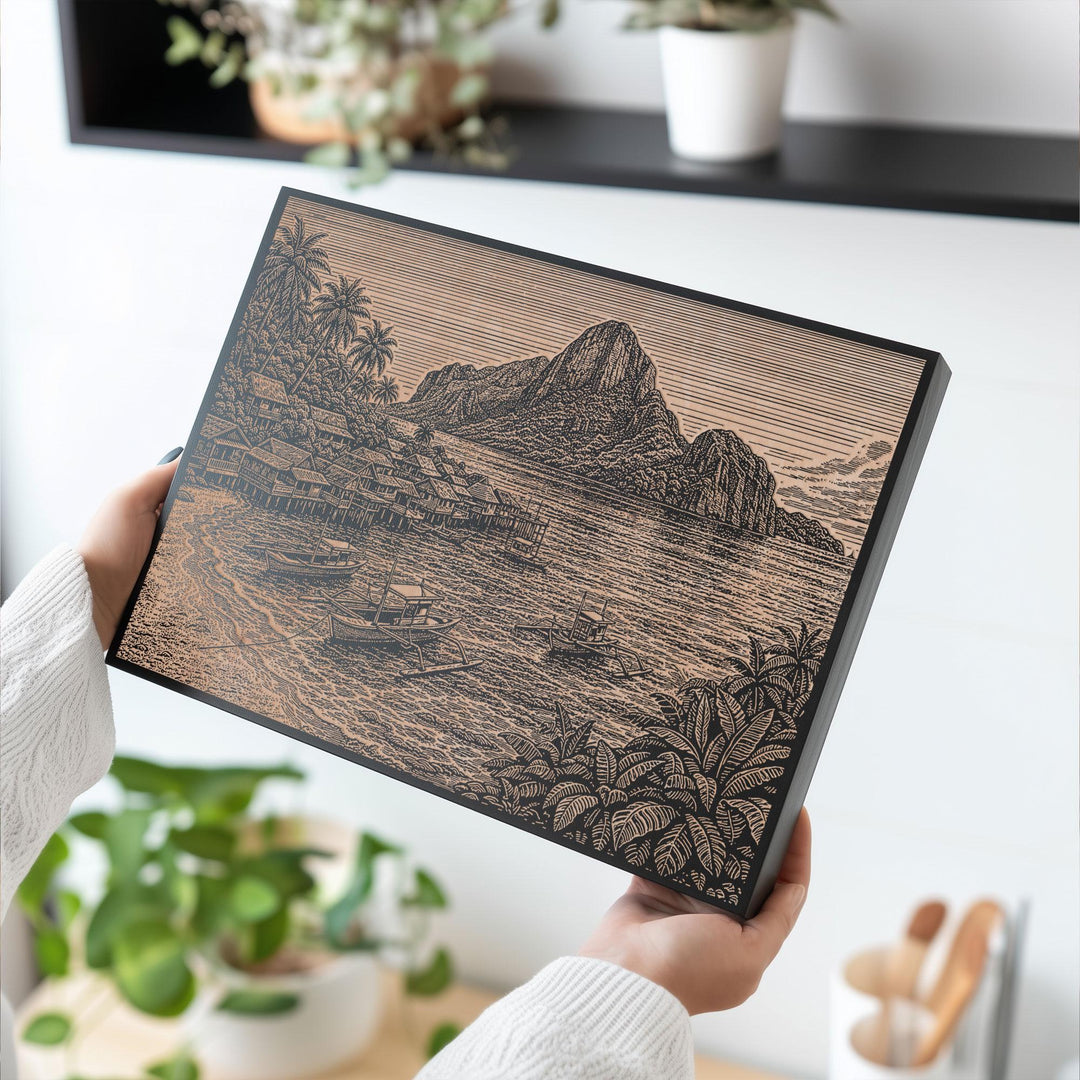 El Nido Philippines Engraved Birch Art Panel