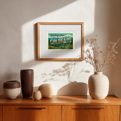 Colorado Postcard Art Print