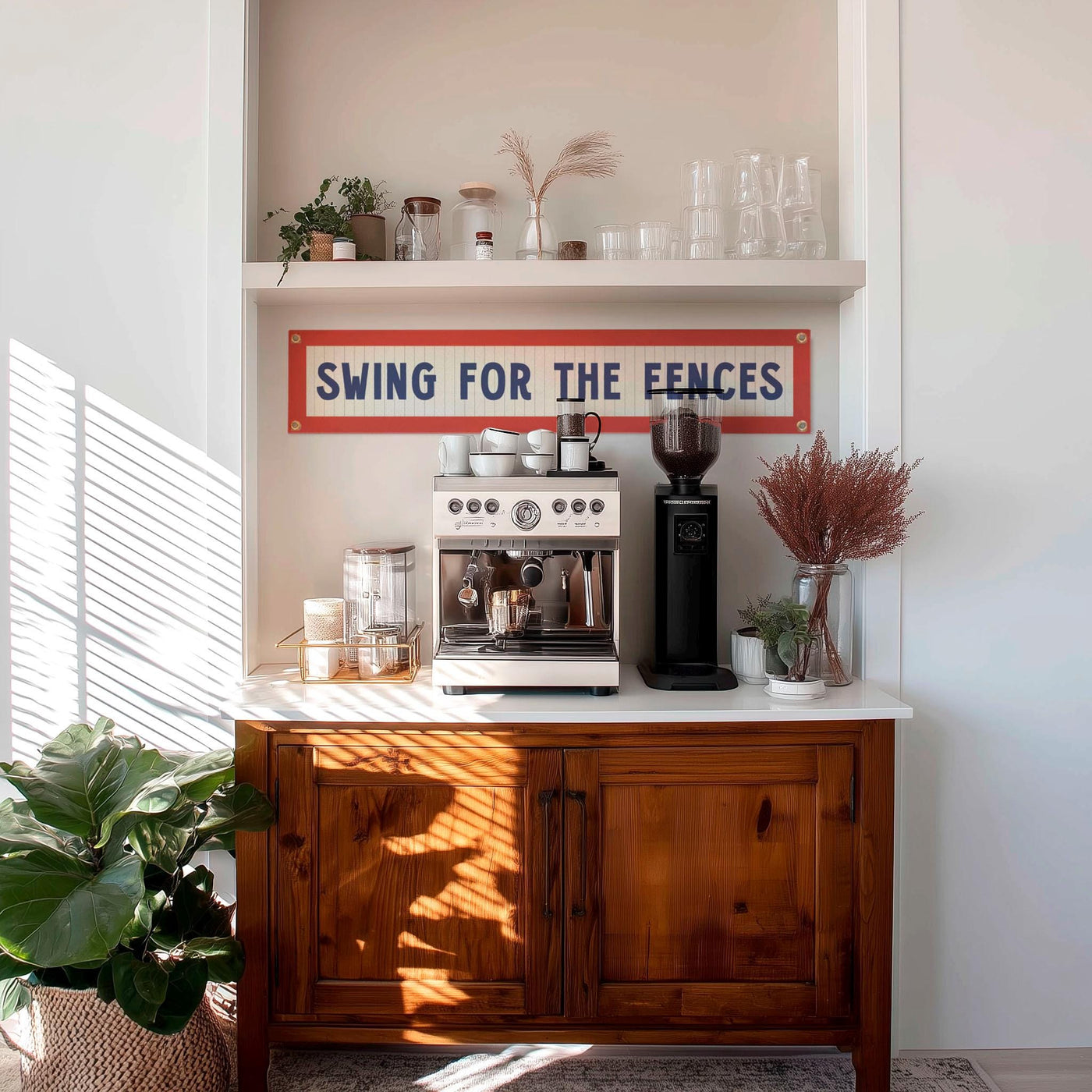 Swing For The Fences Felt Banner