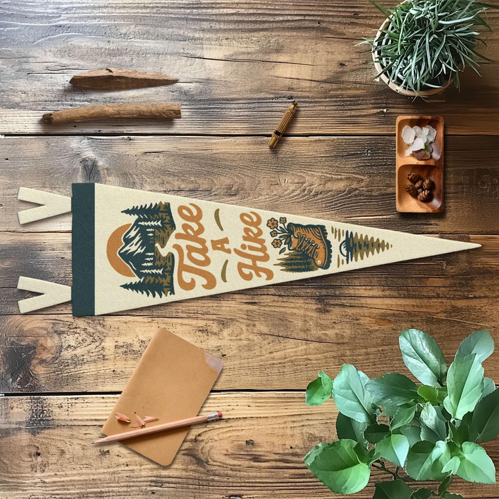 Take A Hike Felt Pennant