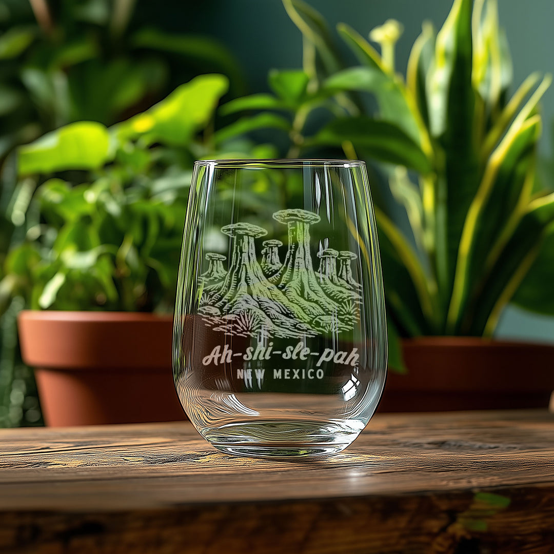 Ah-Shi-Sle-Pah New Mexico Engraved Glass