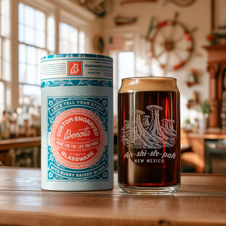 Ah-Shi-Sle-Pah New Mexico Engraved Glass