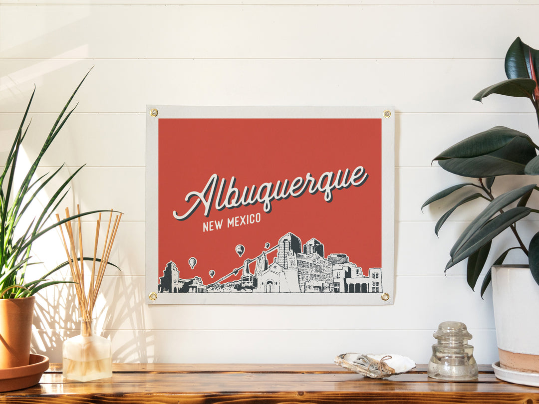 Albuquerque, New Mexico City Felt Banner