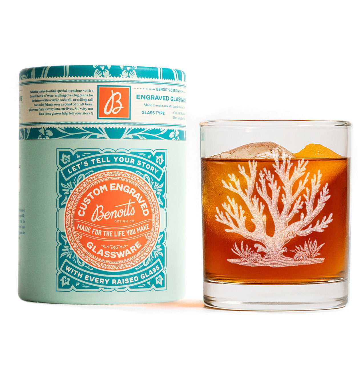 Coastal Sea Life Glasses Set of 4