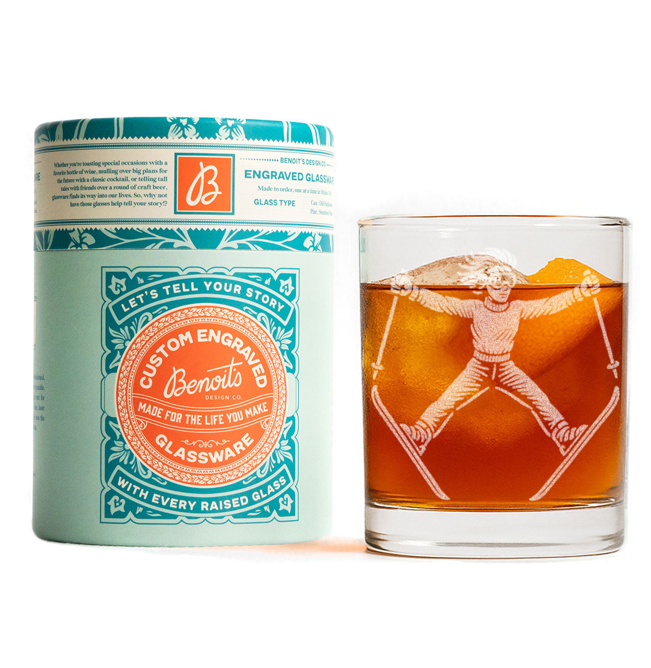 Classic Ski Tricks Glasses Set of 4