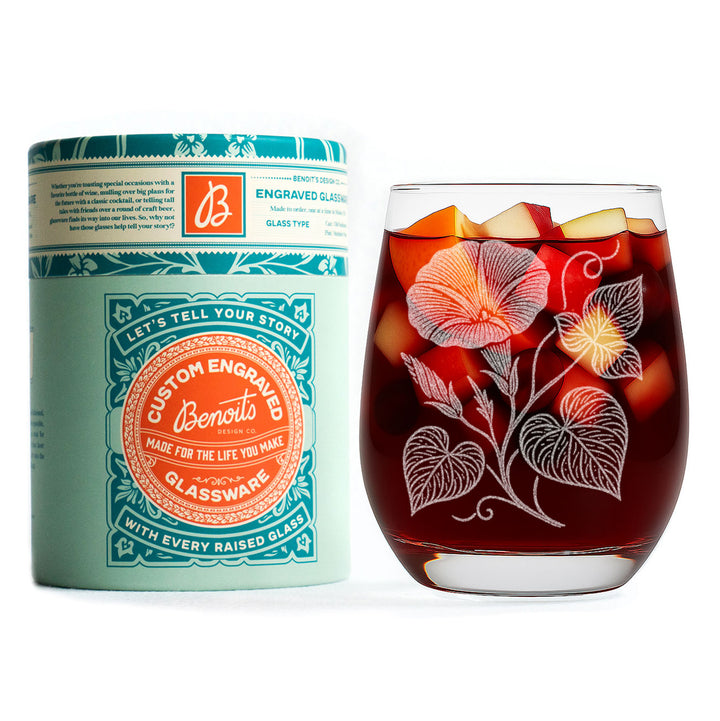 Morning Glory Vine Glasses