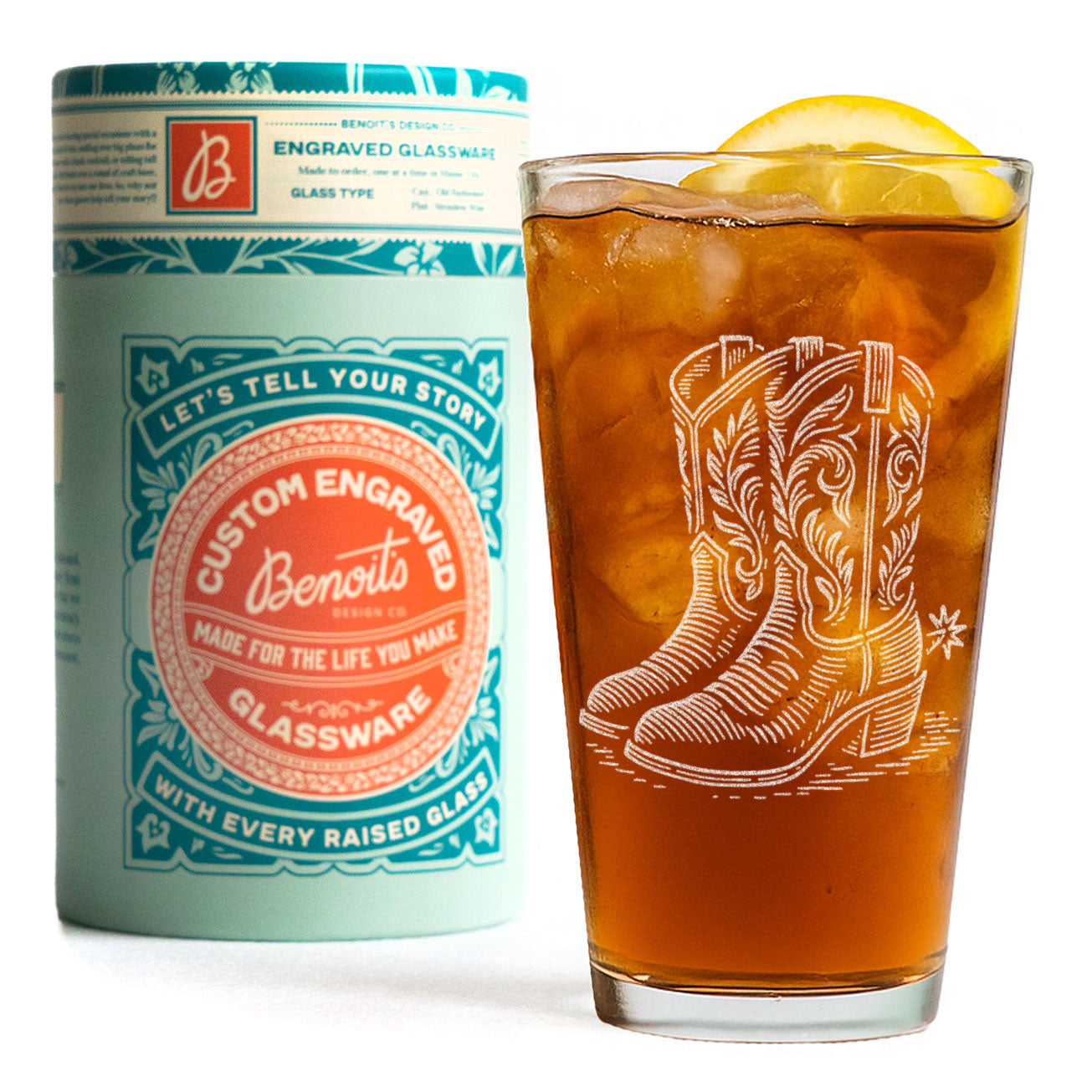 Cowboy Boots Glass