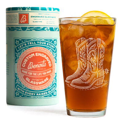 Cowboy Boots Glass