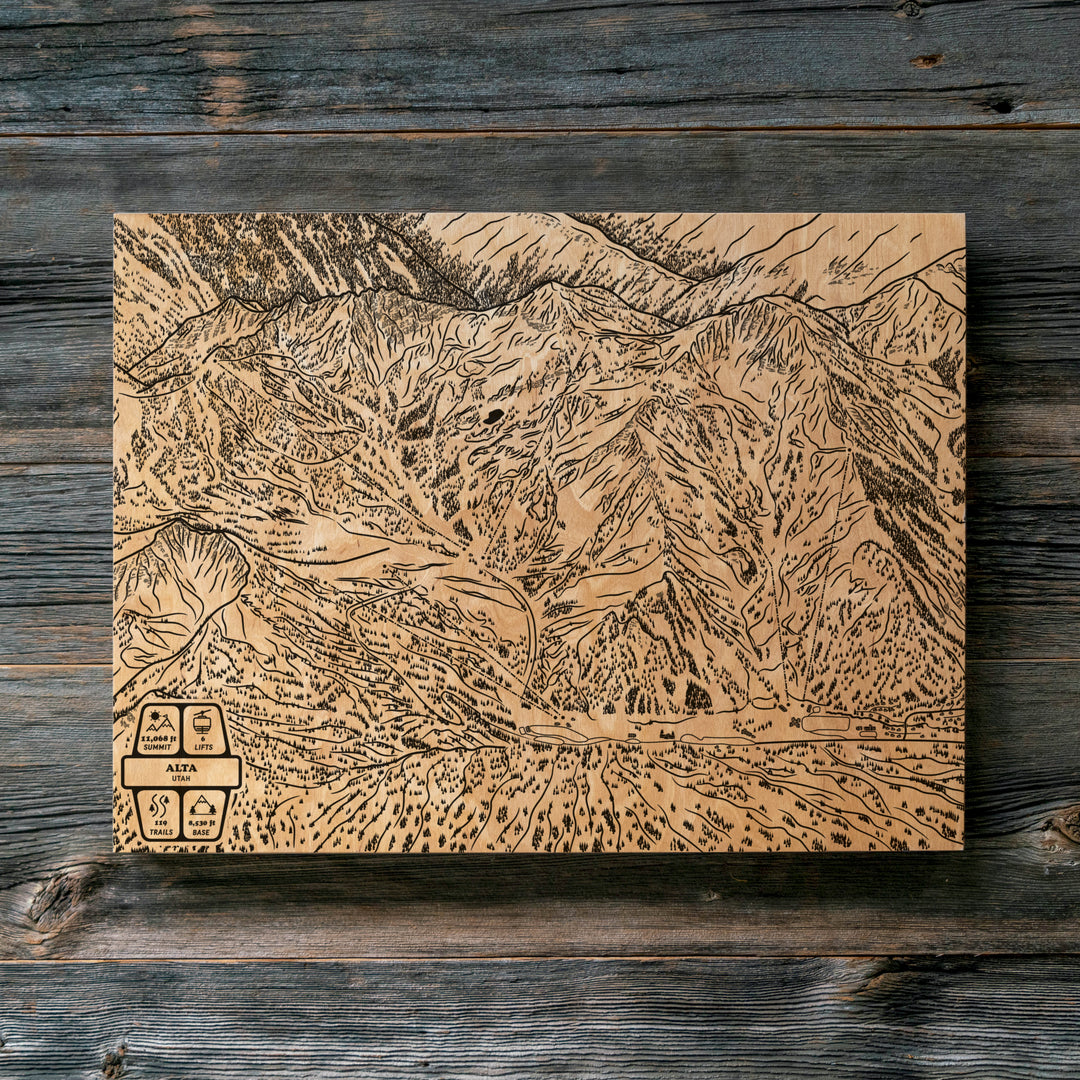 Alta, Utah Ski Trail Map