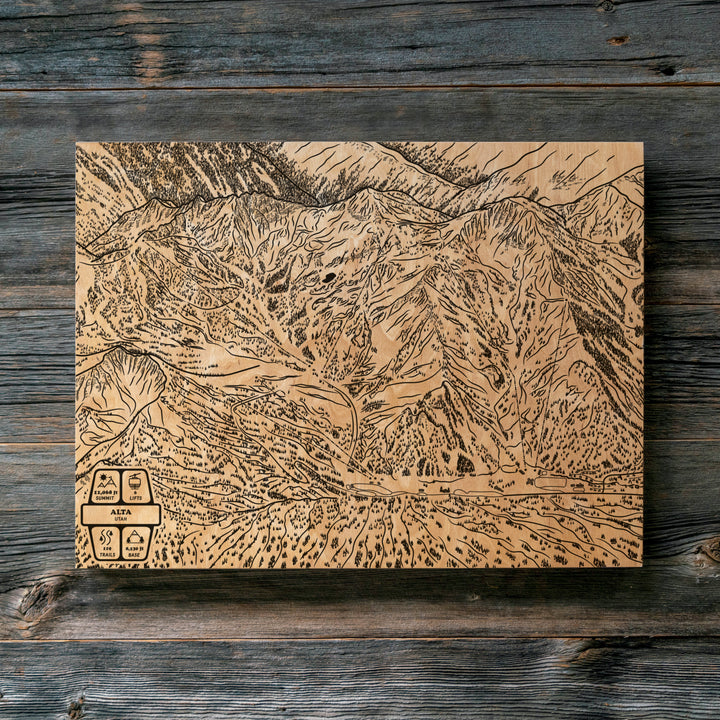 Alta, Utah Ski Trail Map