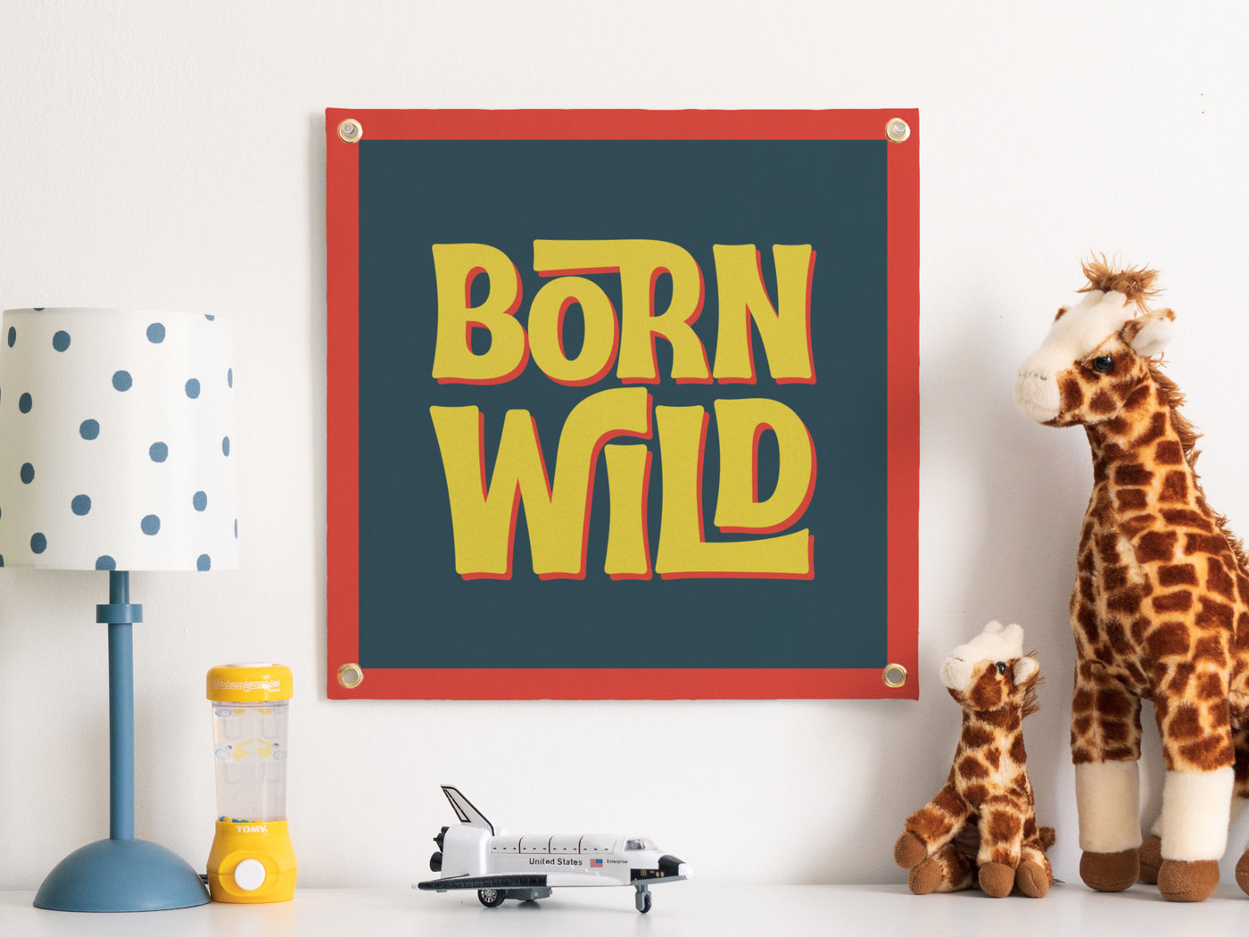Born Wild Felt Banner