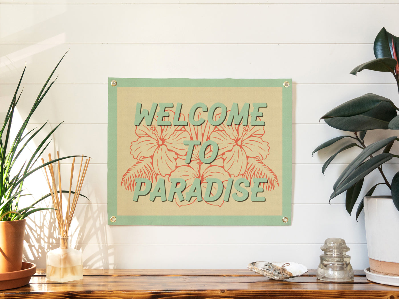 Welcome to Paradise Felt Banner Felt Banner