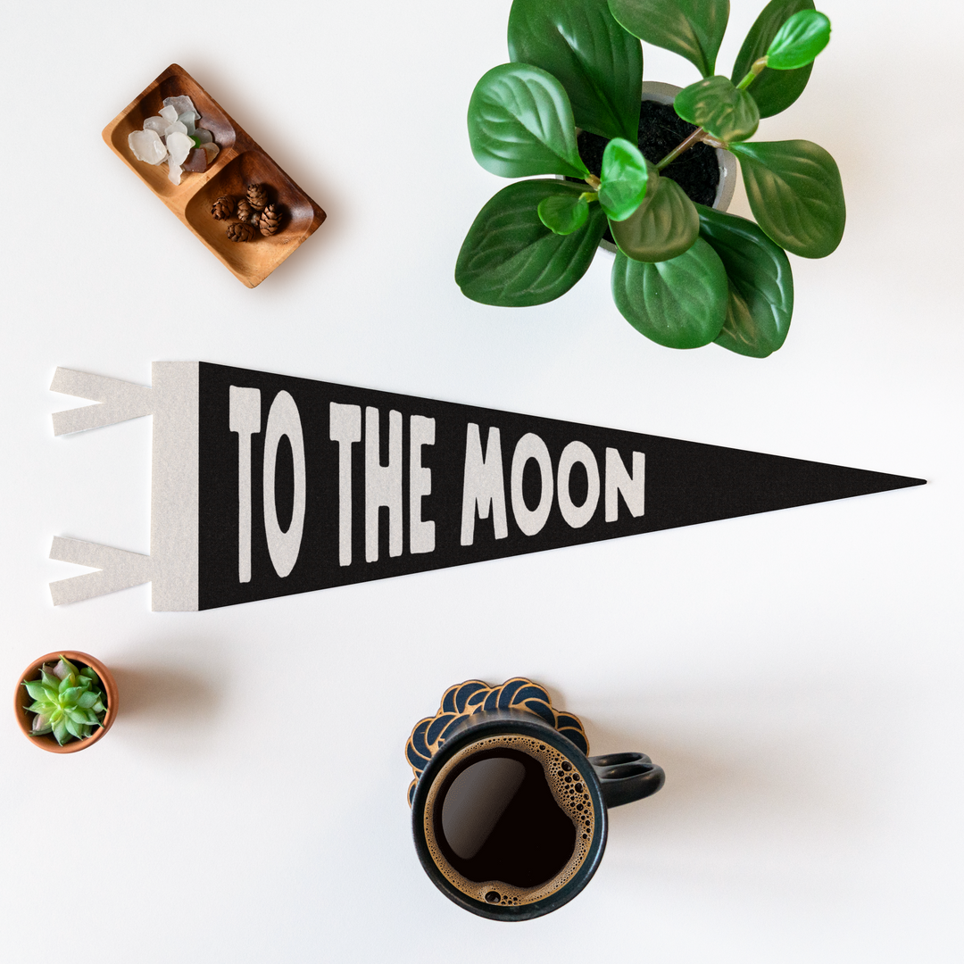 To The Moon Felt Pennant