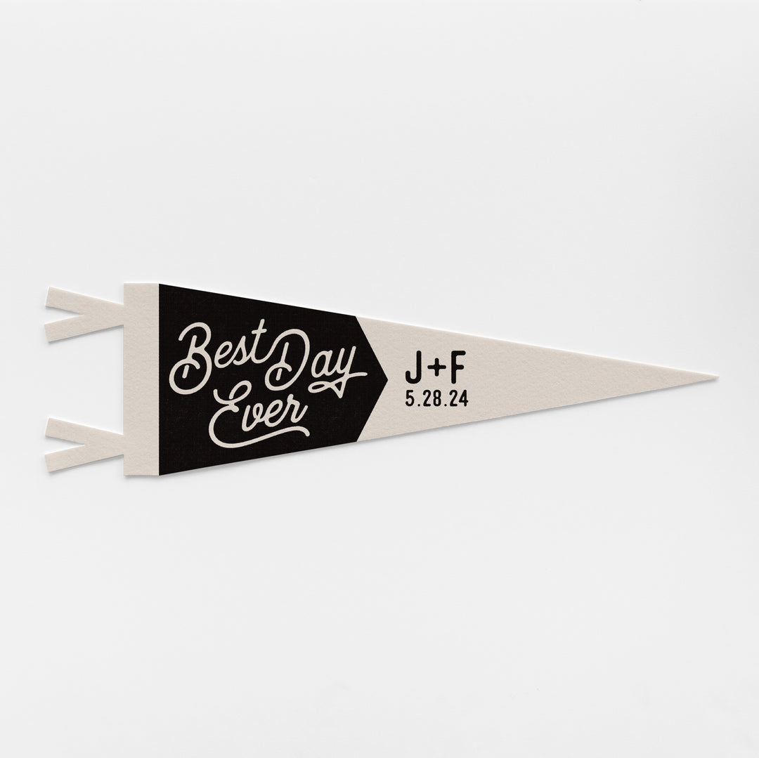 Custom Heritage Wedding Sign Felt Pennant