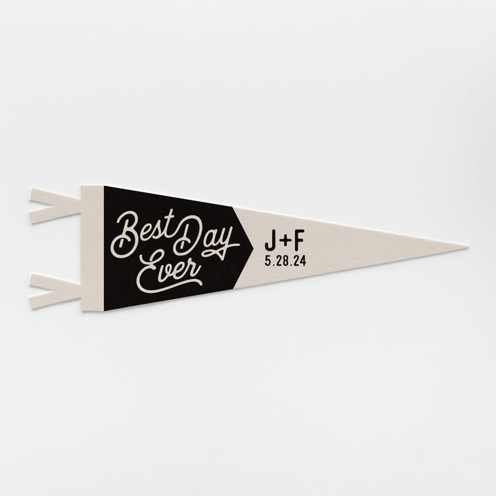 Custom Heritage Wedding Sign Felt Pennant