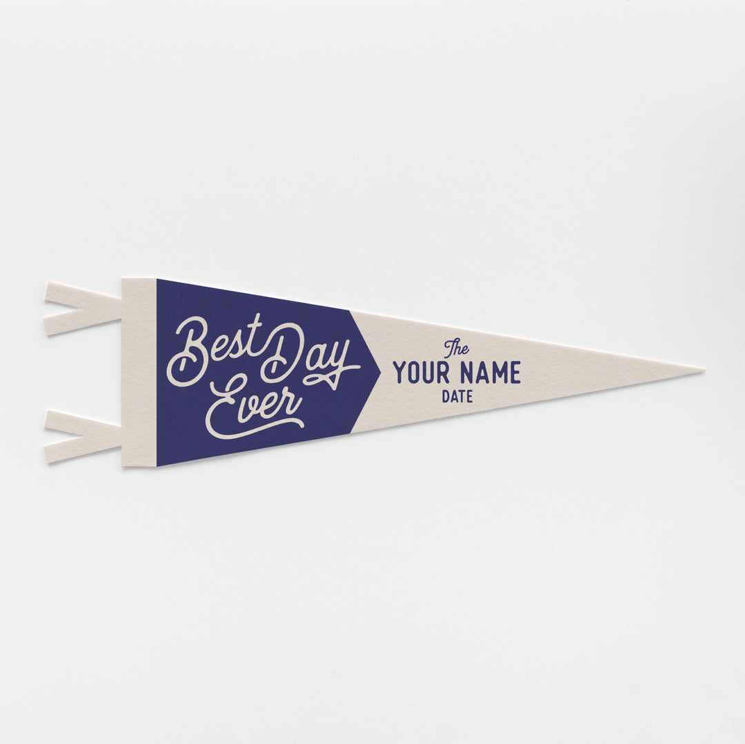 Custom Heritage Wedding Sign Felt Pennant