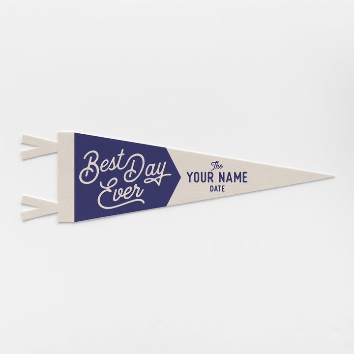 Custom Heritage Wedding Sign Felt Pennant