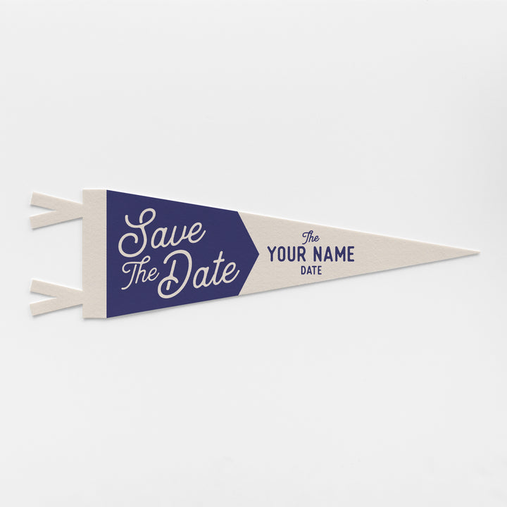 Custom Save The Date Wedding Sign Felt Pennant