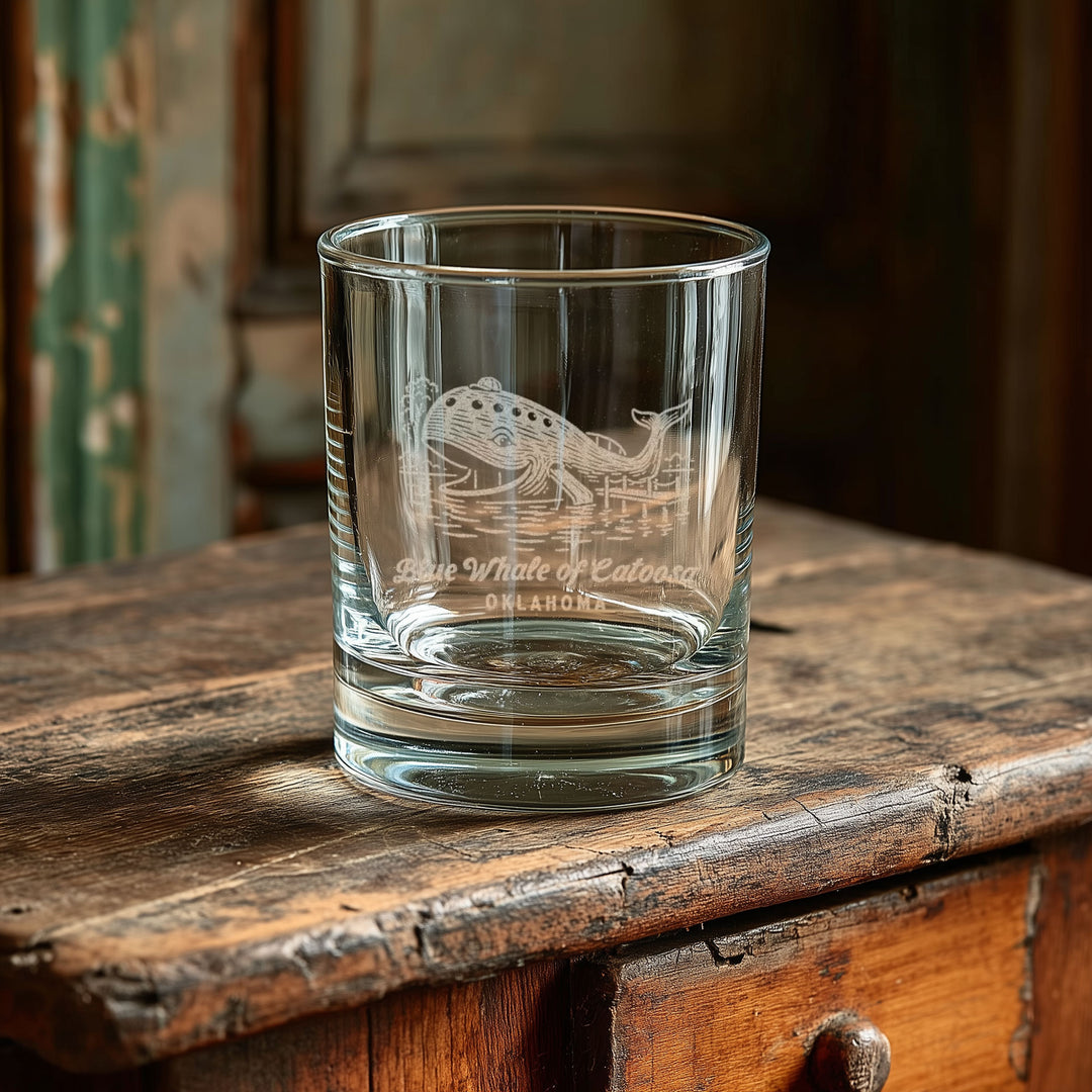 Blue Whale of Catoosa Engraved Glass