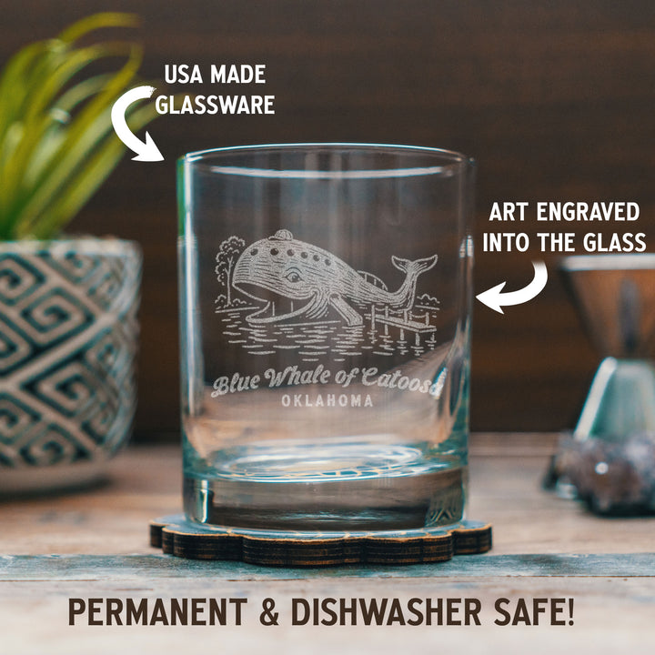 Blue Whale of Catoosa Engraved Glass
