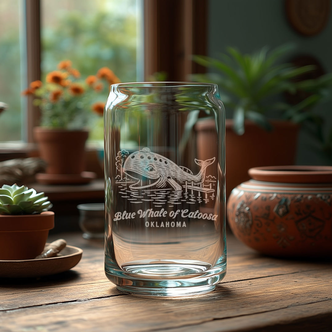 Blue Whale of Catoosa Engraved Glass