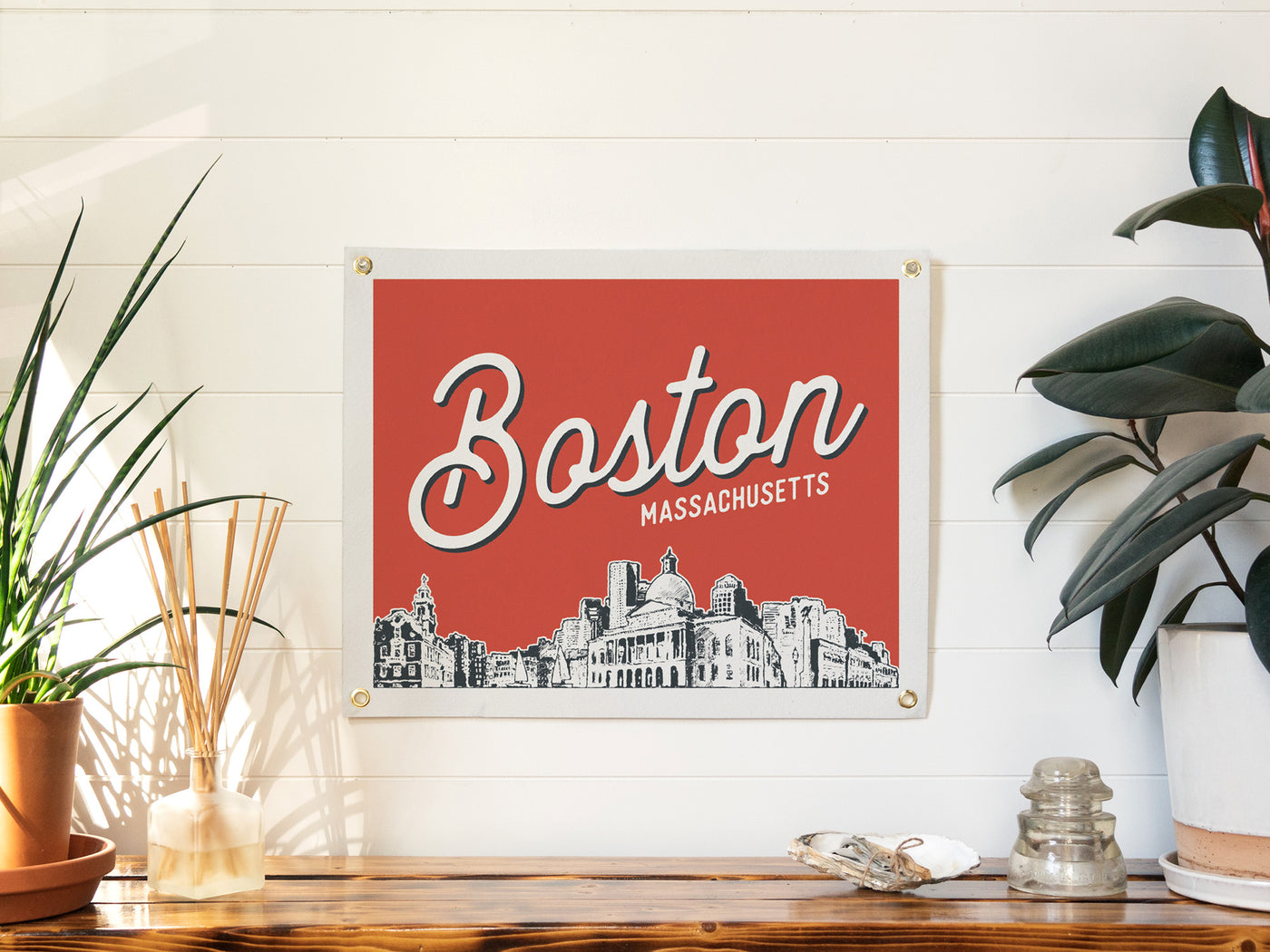 Boston, Massachusetts City Felt Banner
