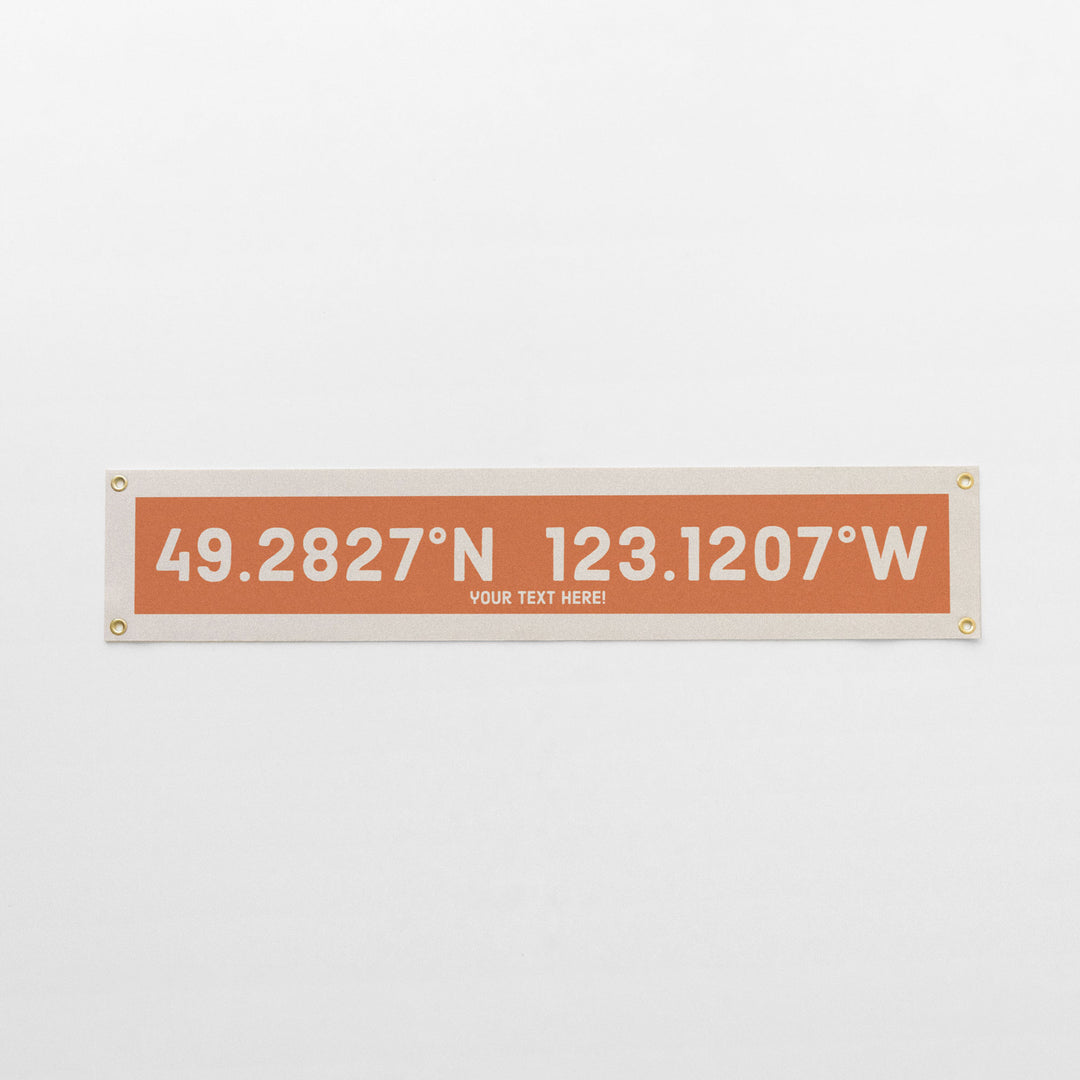Custom Coordinate Felt Banner