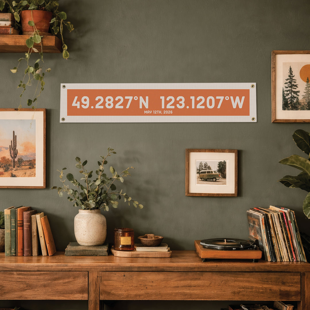 Custom Coordinate Felt Banner