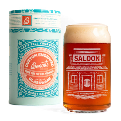 Western Saloon Scene Glasses