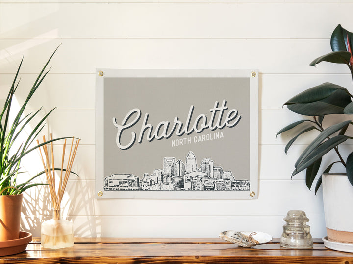 Charlotte, North Carolina City Felt Banner
