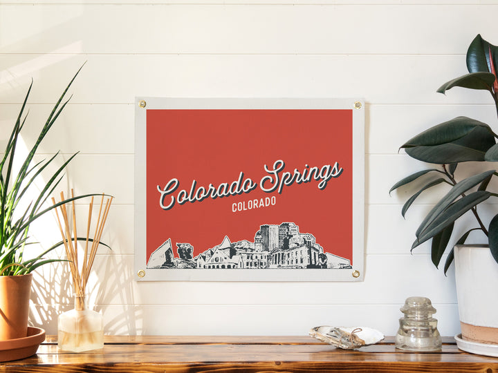 Colorado Springs, Colorado City Felt Banner
