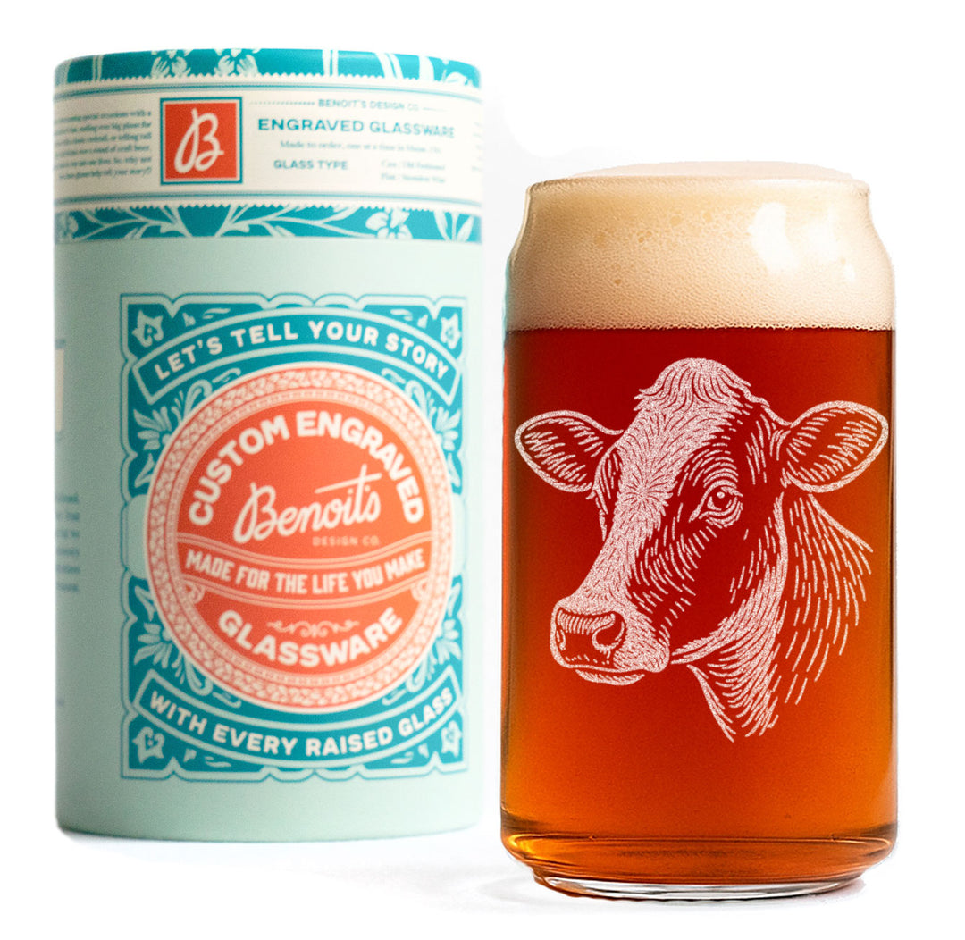 Dairy Cow Head Glasses