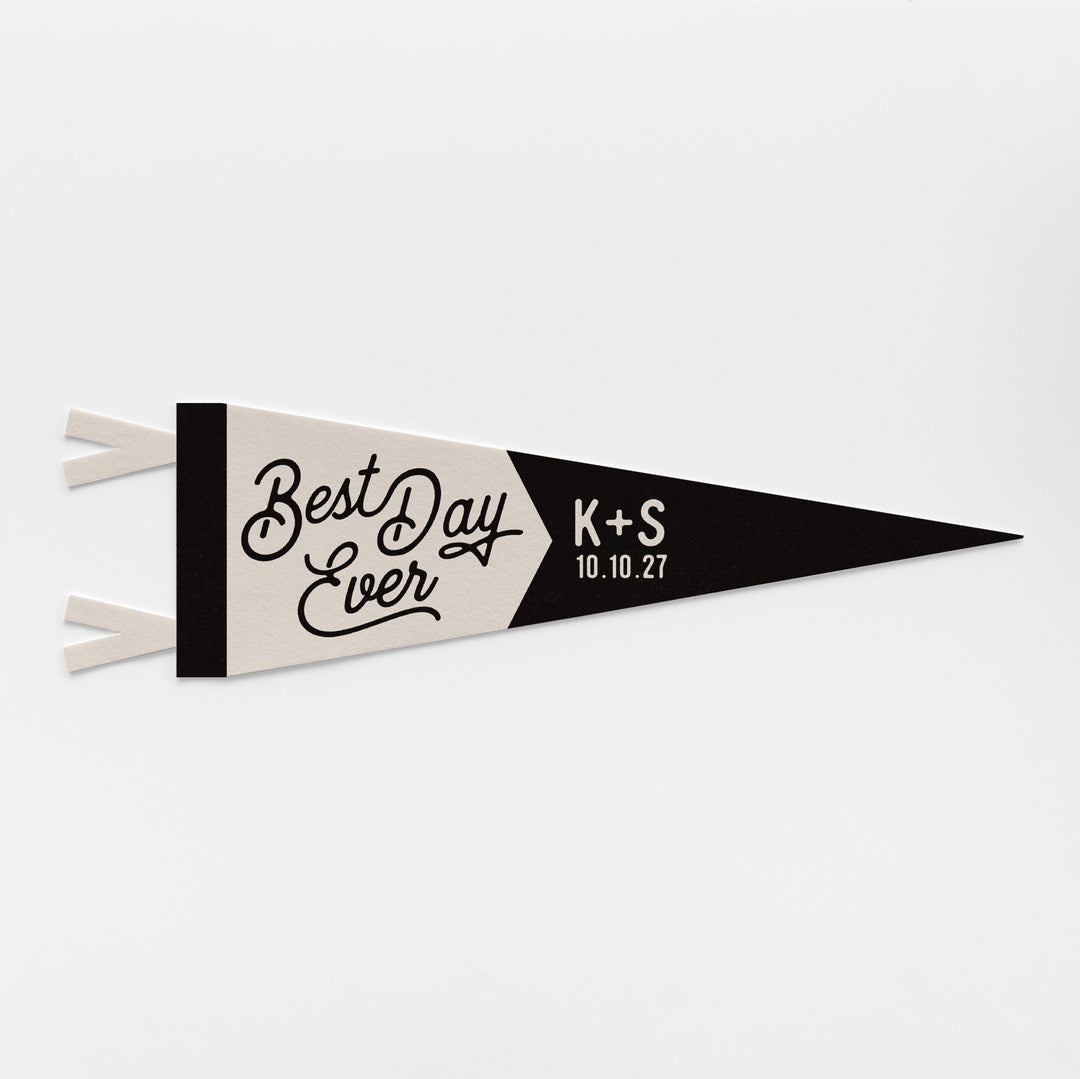 Custom Heritage Wedding Sign Felt Pennant