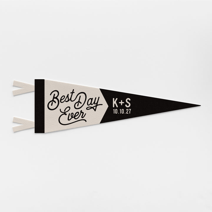 Custom Heritage Wedding Sign Felt Pennant