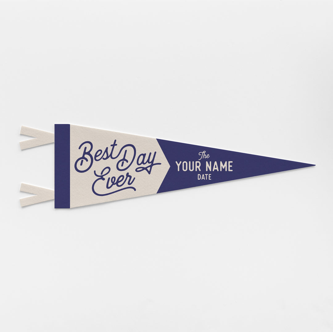 Custom Heritage Wedding Sign Felt Pennant