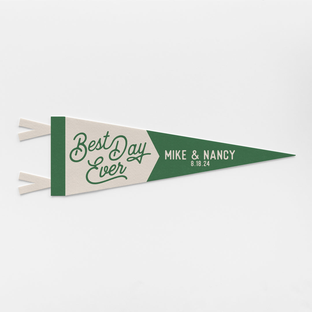 Custom Heritage Wedding Sign Felt Pennant