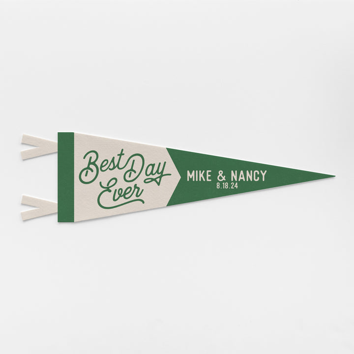 Custom Heritage Wedding Sign Felt Pennant