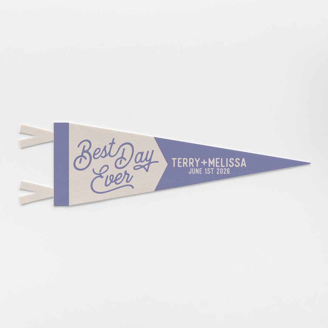 Custom Heritage Wedding Sign Felt Pennant