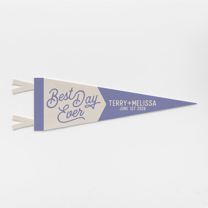 Custom Heritage Wedding Sign Felt Pennant
